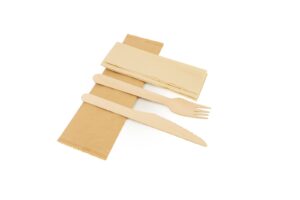 Bamboo Cutlery Wrap (fork - knife - napkin) 16cm 100pcs.