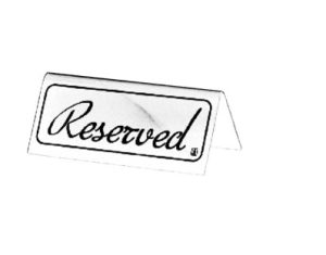 "Reserved" P/G διάφανο