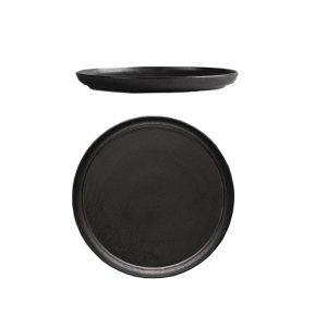 Wings Black porcelain plate 23cm