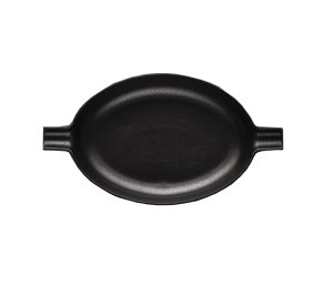 Wings Black porcelain platter oval 30cm x 17cm