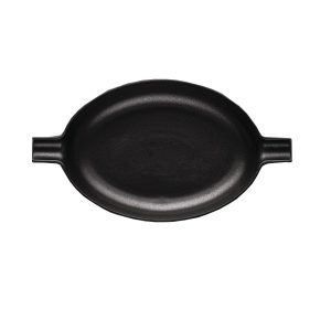 Wings Black porcelain platter oval 30cm x 17cm