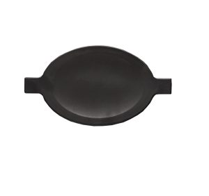 Wings Black porcelain deep platter oval 31cm x 17cm