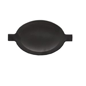 Wings Black porcelain plate - lid oval 26cm x 14cm