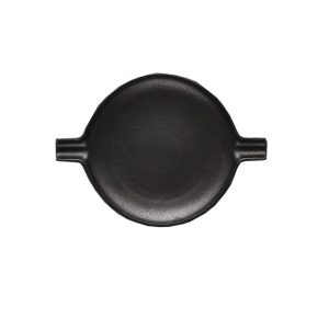 Wings Black porcelain plate round 28cm x 20cm
