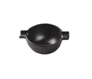 Wings Black porcelain bowl round 12cm x 8cm