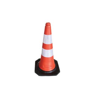 Traffic cone PVC (2x reflect) 75cm