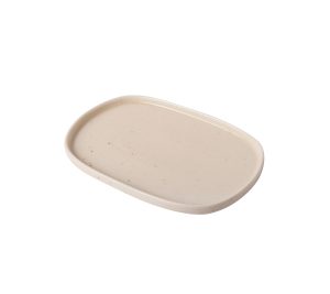 Flakes Vanilla porcelain oval platter 24x16cm