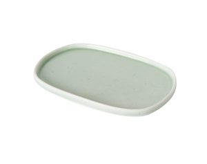 Flakes Menta porcelain oval platter 24x16cm