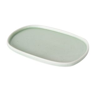 Flakes Menta porcelain oval platter 28x20cm