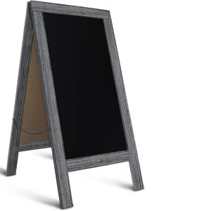 Chalk board double sided A - frame 50cm x 86cm Grey