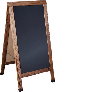 Πίνακας υγρής κιμωλίας διπλής όψης 50cm x 86cm καφέ