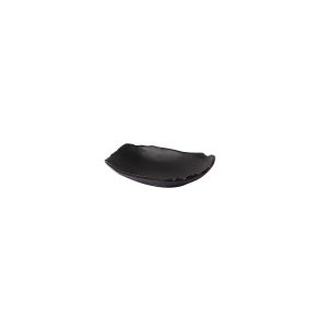 Oval melamine plate black 21.7*14.5*4.5cm