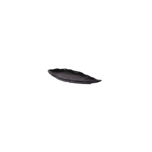 Melamine plate leaf black 28*11*2.5cm