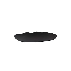Oval melamine platter black 27.8*14*4.2cm