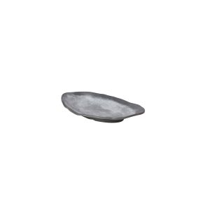 Oval melamine platter light grey 27.8*14*4.2cm